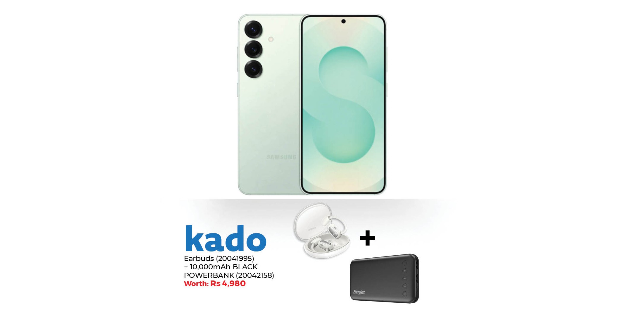 Samsung Galaxy S25 Plus Mint & Free Baseus Eli Sport 1 Open-Ear Tws Earbuds + ENERGIZER 10,000mAh POWERBANK