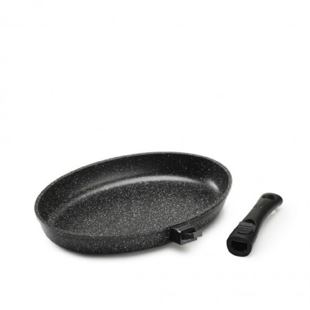 Pradel Premium 35x25cm Fish Pan Cast Aluminium Removable Handle  - PCUI001023 "O"