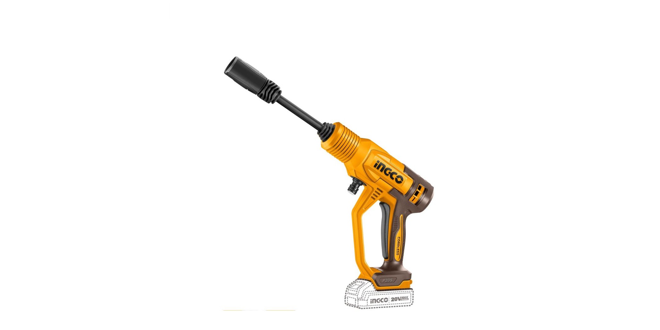 Ingco CPWLI20362 24.8 Bars Lithium Ion Pressure Washer "O" Ingco CPWLI20362 24.8 Bars Lithium Ion Pressure Washer "O"