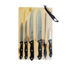 Pradel Essentials Cutting Board Set + 5 Knives + 1 Peeler - PCOT001012 "O"