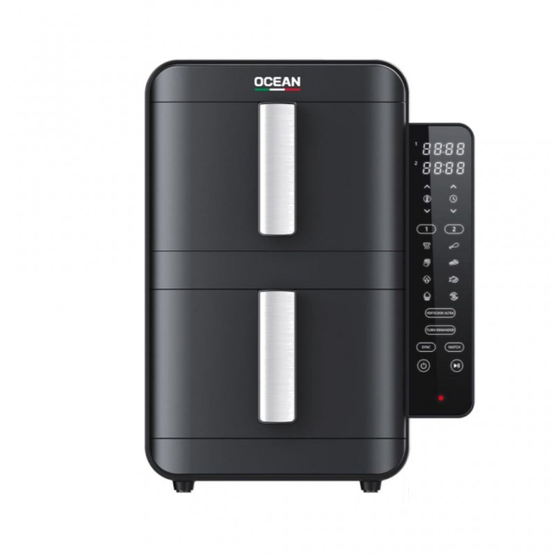 Ocean OCAFK24902DN 9L 2 Pots 2YW Black Digital Air Fryer