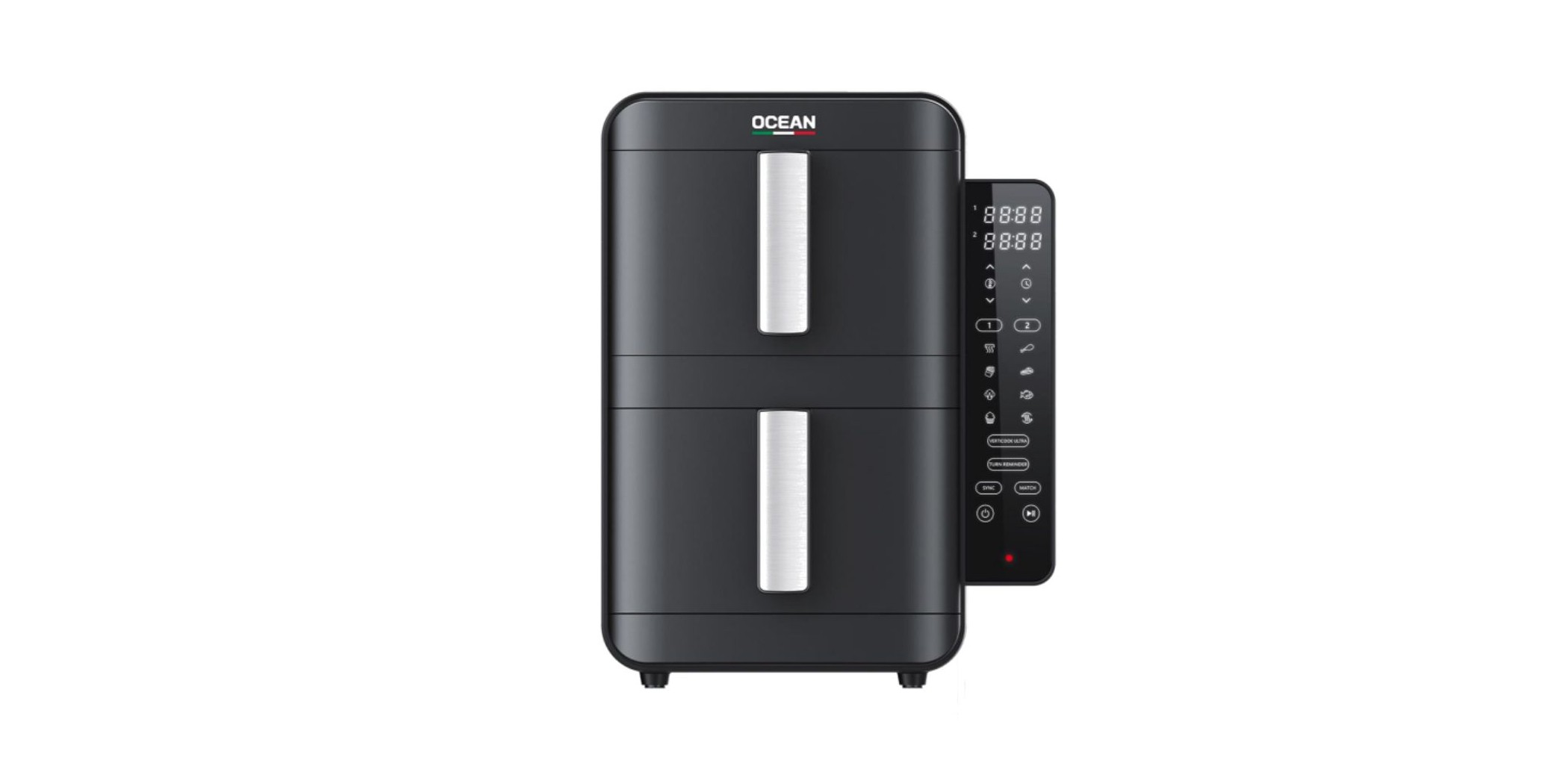 Ocean OCAFK24902DN 9L 2 Pots 2YW Black Digital Air Fryer