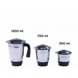 Wonderchef WON651-63154712 Capri Mixer Grinder 550W Black & Red 5YW "O"