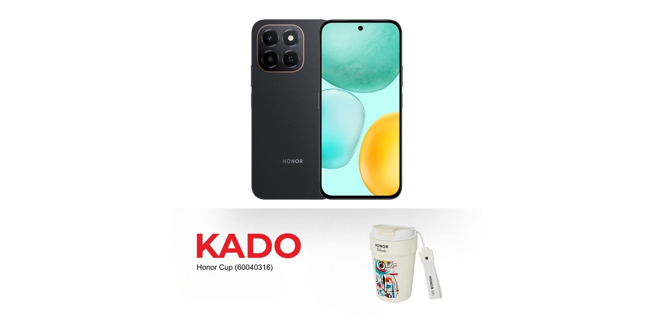 Honor X6c Midnight Black & Free Honor Cup