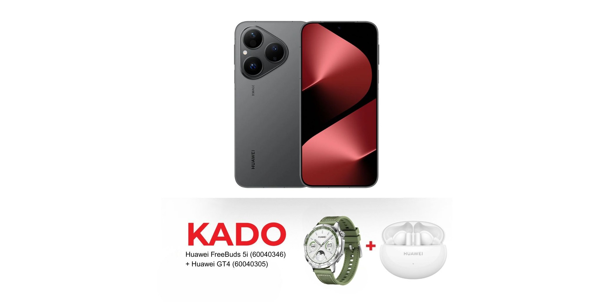 Huawei Pura 80 Black & Free HUAWEI FreeBuds 5i + Huawei GT4 Smartwatch