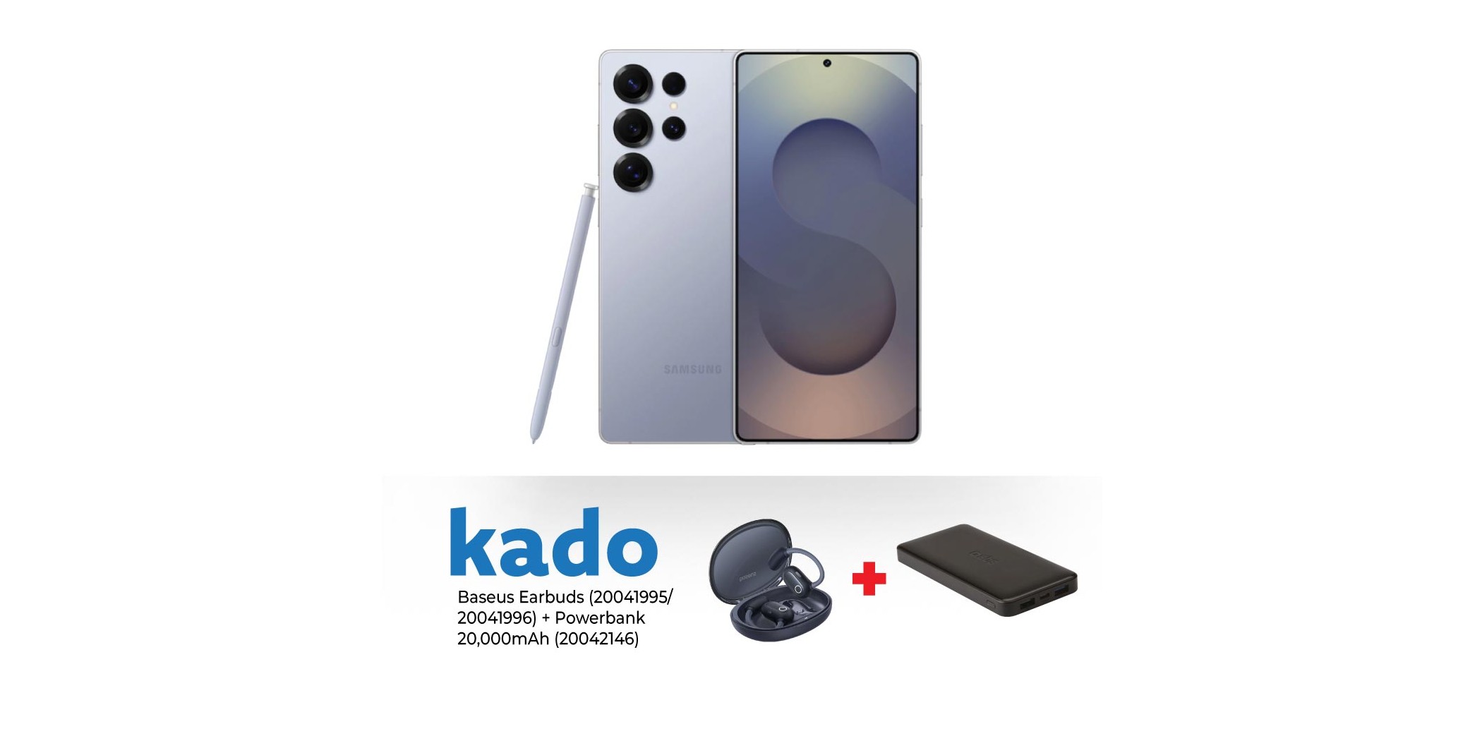 Samsung Galaxy S25 Ultra Titanium Silverblue 12GB/512GB & Free Baseus Eli Earbuds White + POWERBANK AS-P30 20,000MAH
