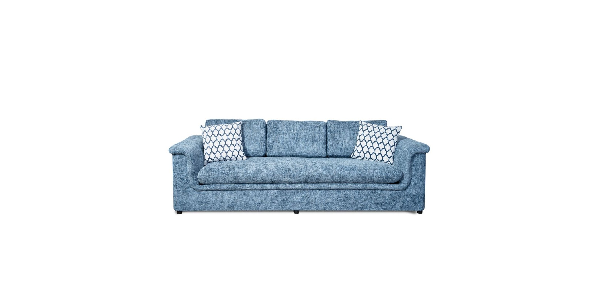 Florence 3 Seater In Blue Fabric