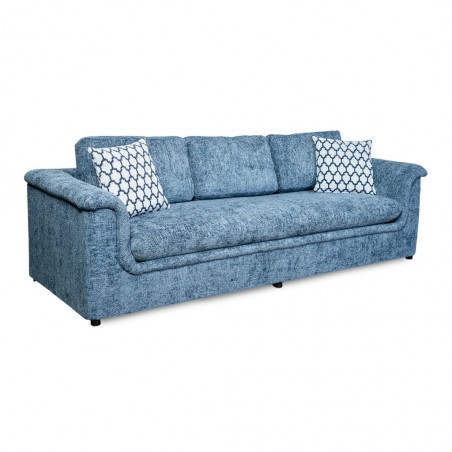 Florence 3 Seater In Blue Fabric