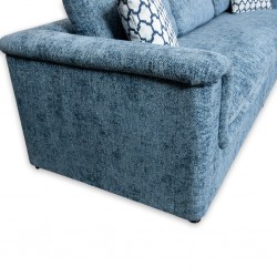 Florence 3 Seater In Blue Fabric