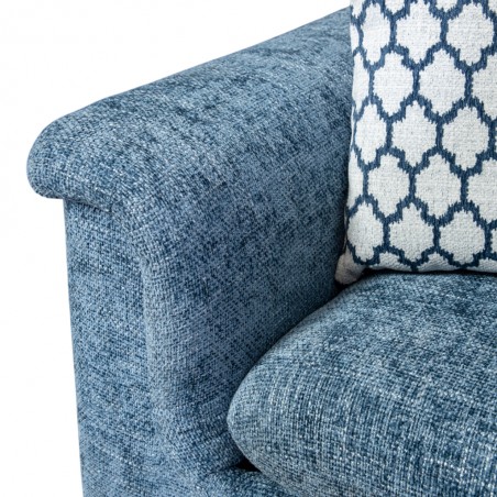 Florence 3 Seater In Blue Fabric