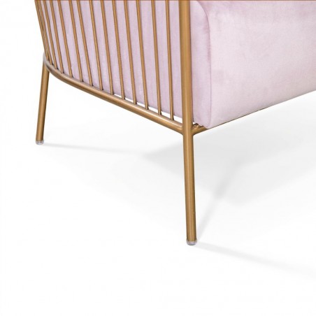 Bottega Armchair In Gold Metal Frame