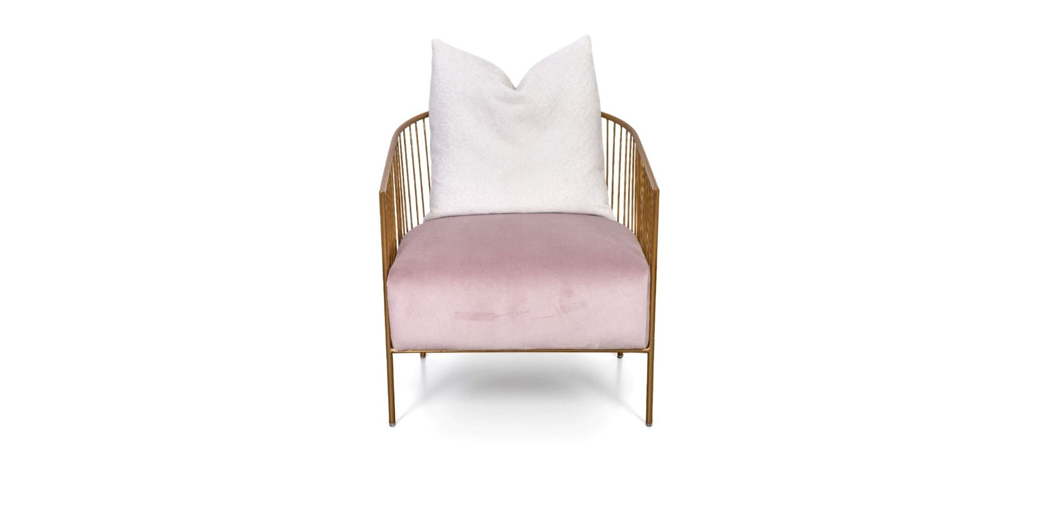 Bottega Armchair In Gold Metal Frame