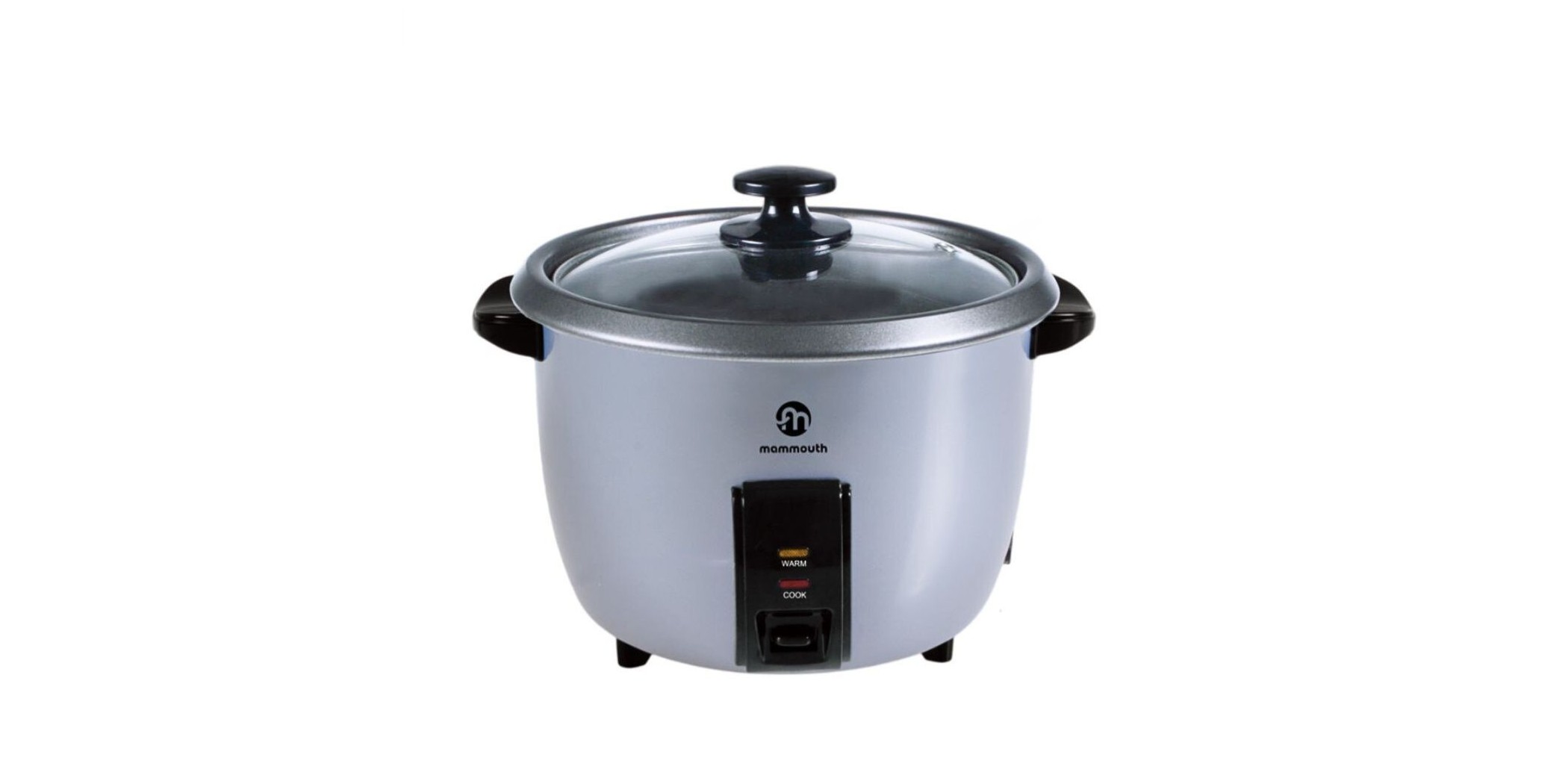 Mammouth MRC180 1.8L Silver Rice Cooker With Glass Lid Without Steamer