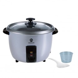 Mammouth MRC180 1.8L Silver Rice Cooker With Glass Lid Without Steamer