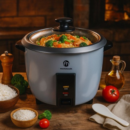 Mammouth MRC180 1.8L Silver Rice Cooker With Glass Lid Without Steamer