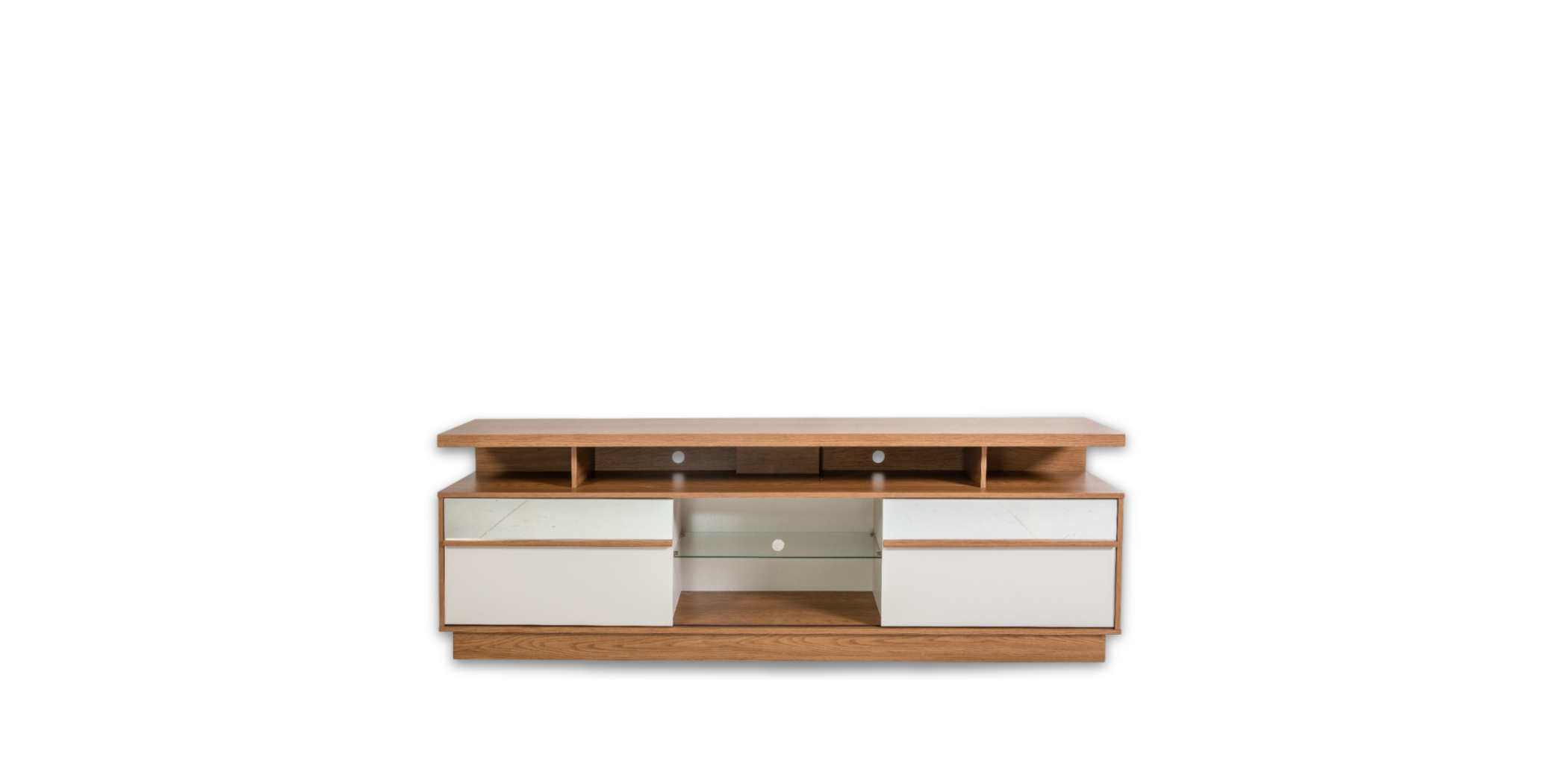 Recipe Low TV Cabinet Almond/Off White