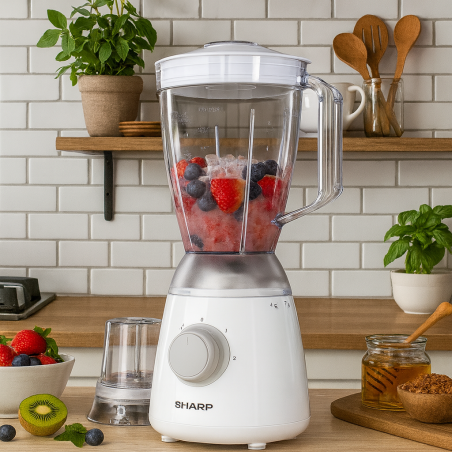 Sharp EM-TP12-W3 400W Blender with Dry Grinder 2YW "O"