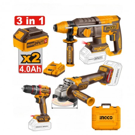 Ingco COSLI241198 3 IN 1 Combo Kit