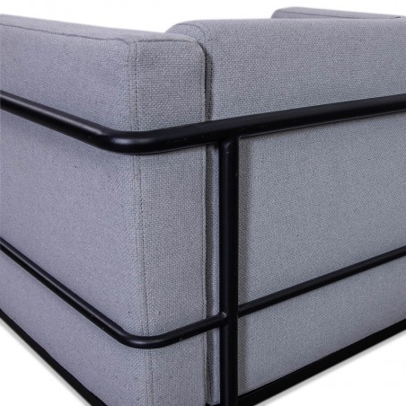 Azzuro Armchair Grey Fab/Metal Frame