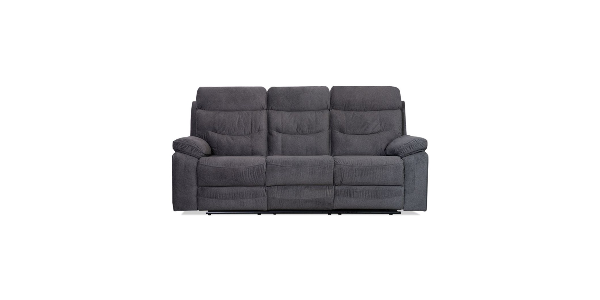 Burlington Recliner 3 Seater in Pewter Fab