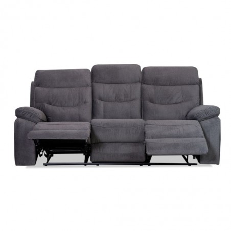 Burlington Recliner 3 Seater in Pewter Fab