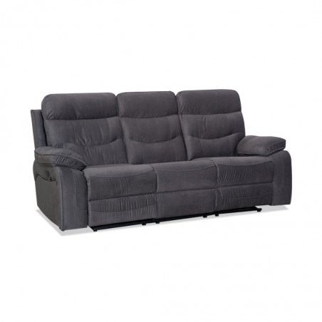 Burlington Recliner 3 Str in Pewter Fab