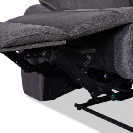 Burlington Recliner 3 Str in Pewter Fab