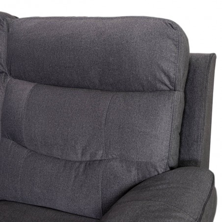 Burlington Recliner 3 Seater in Pewter Fab