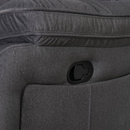Burlington Recliner 2 Seater in Pewter Fab