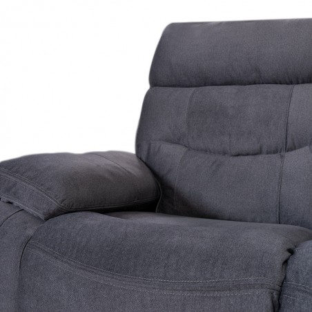 Burlington Recliner 2 Seater in Pewter Fab