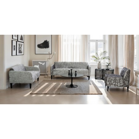 Brava Sofa 3+2+Armless Chair Silver Fabric