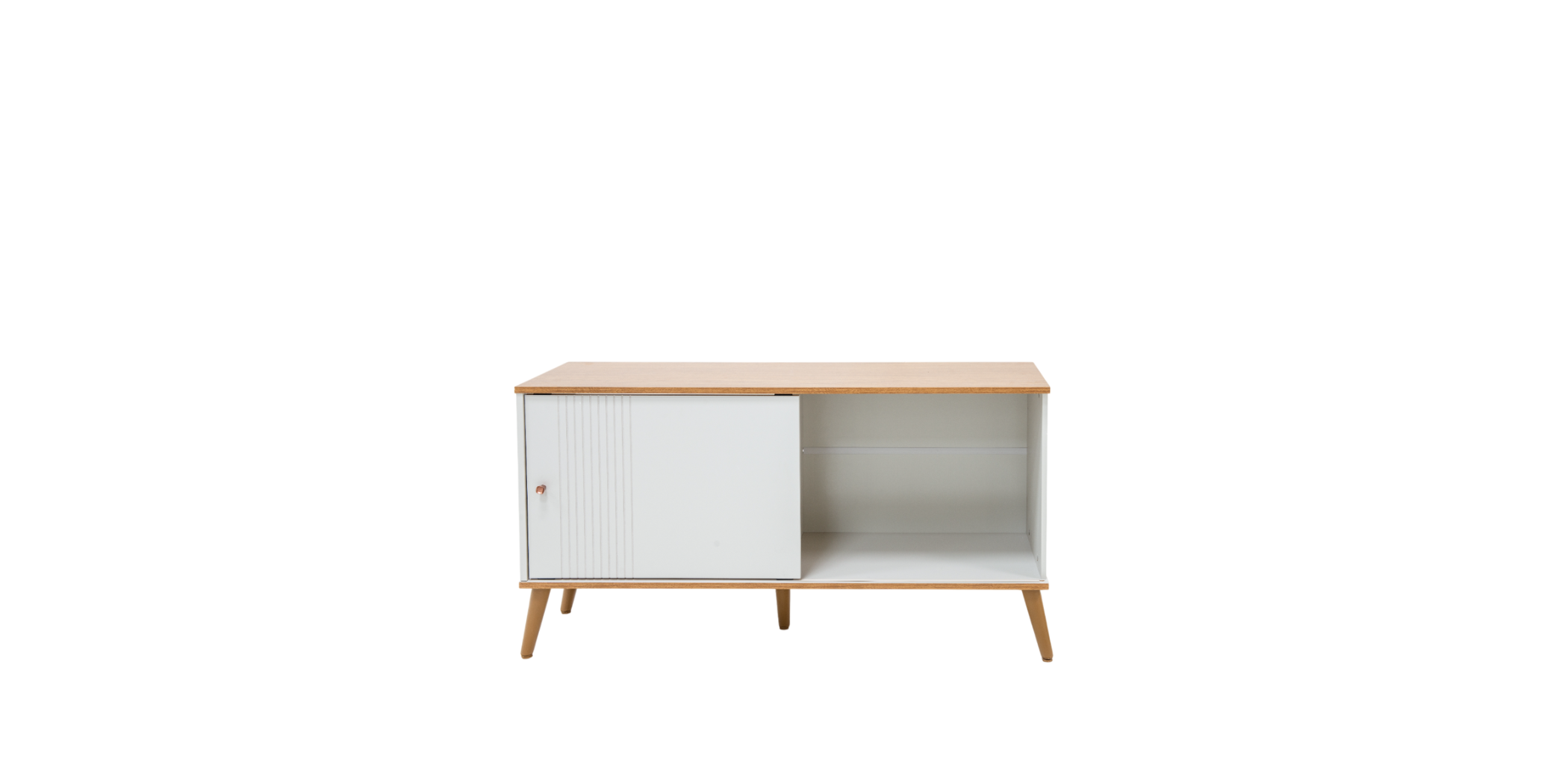 Rubi Low TV Cabinet Nature/Off White
