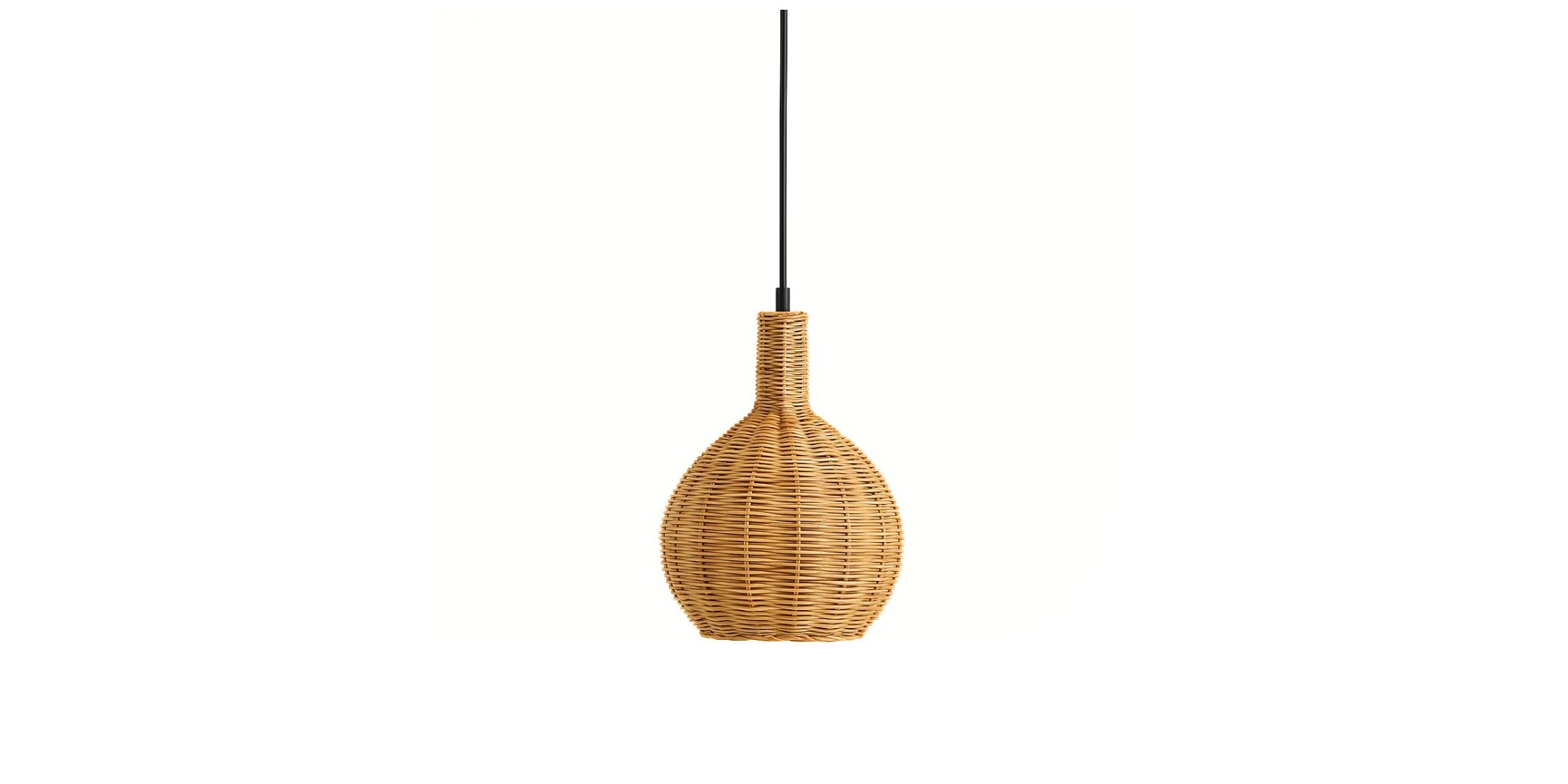 Pendant Lamp Rattan & Metal 20x20x26cm