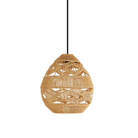 Pendant Lamp Rope & Metal D30x38cm