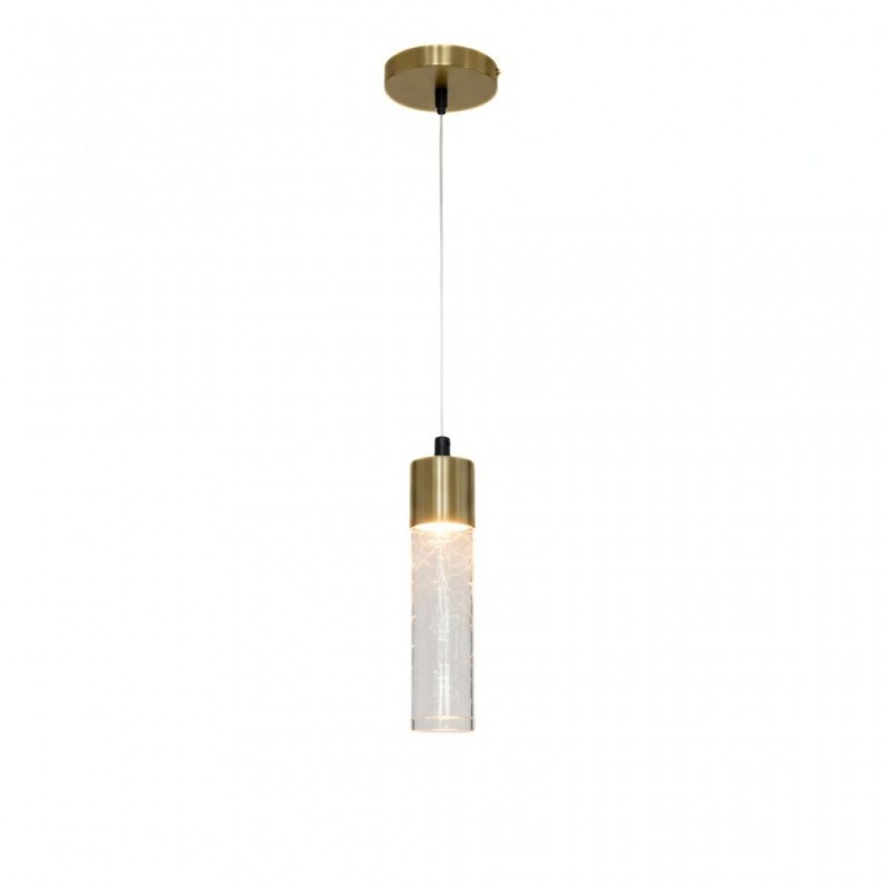 Pendant Lamp Acrylic & Metal 6x6x20.3cm