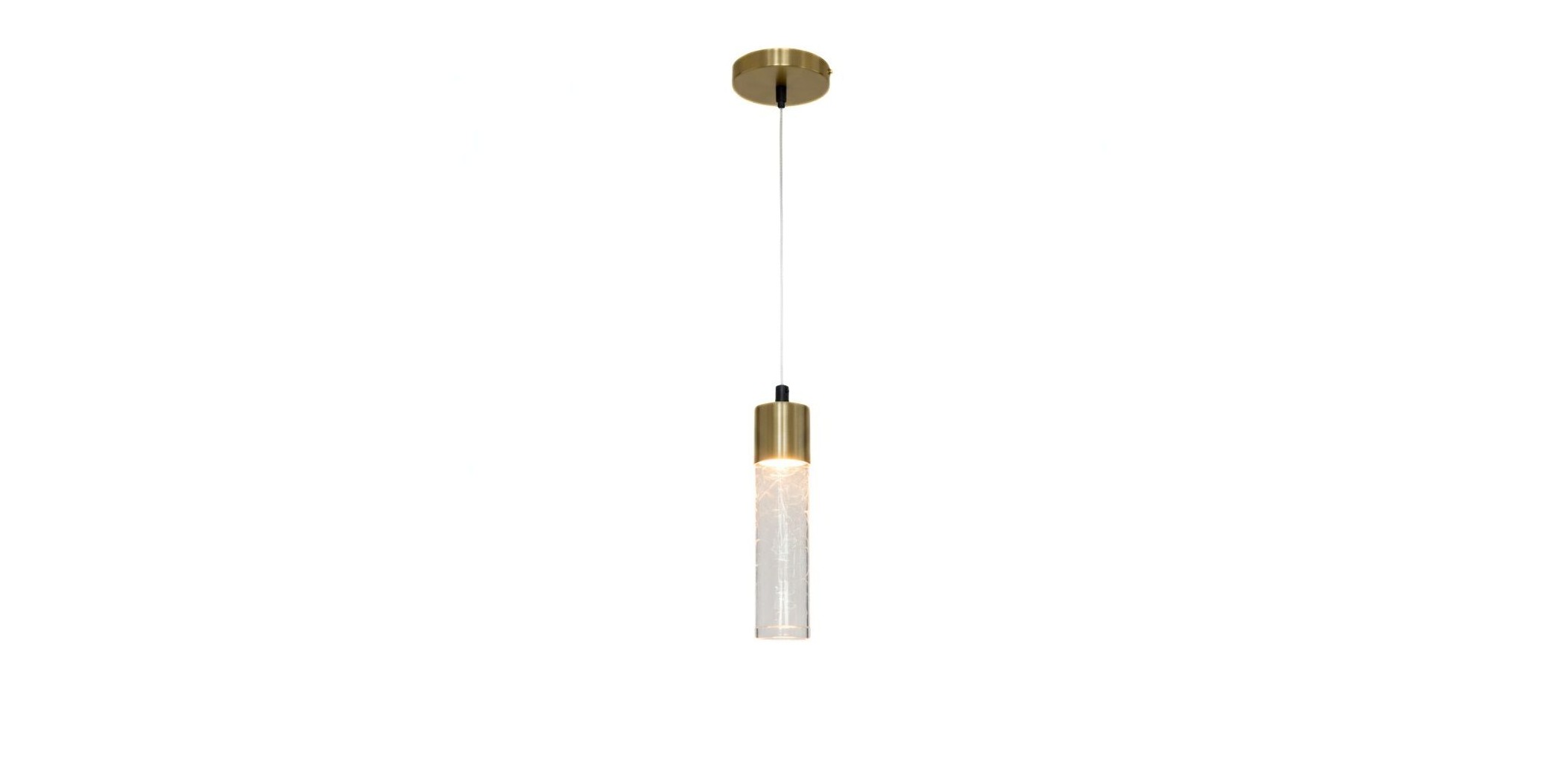 Pendant Lamp Acrylic & Metal 6x6x20.3cm