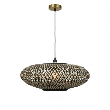 Pendant Lamp Rattan & Metal D55x20cm