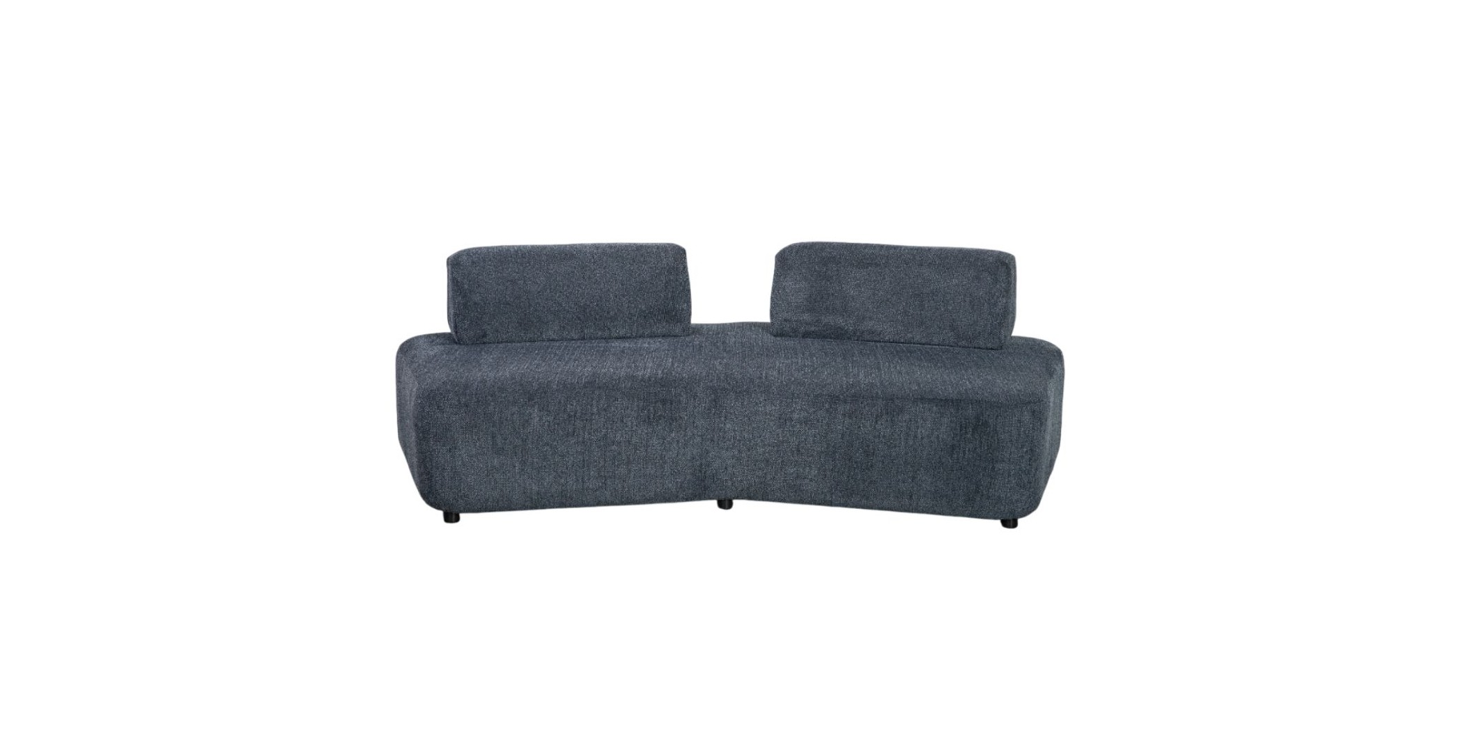 Cara 3 Seater Modular Division In Blue Fabric