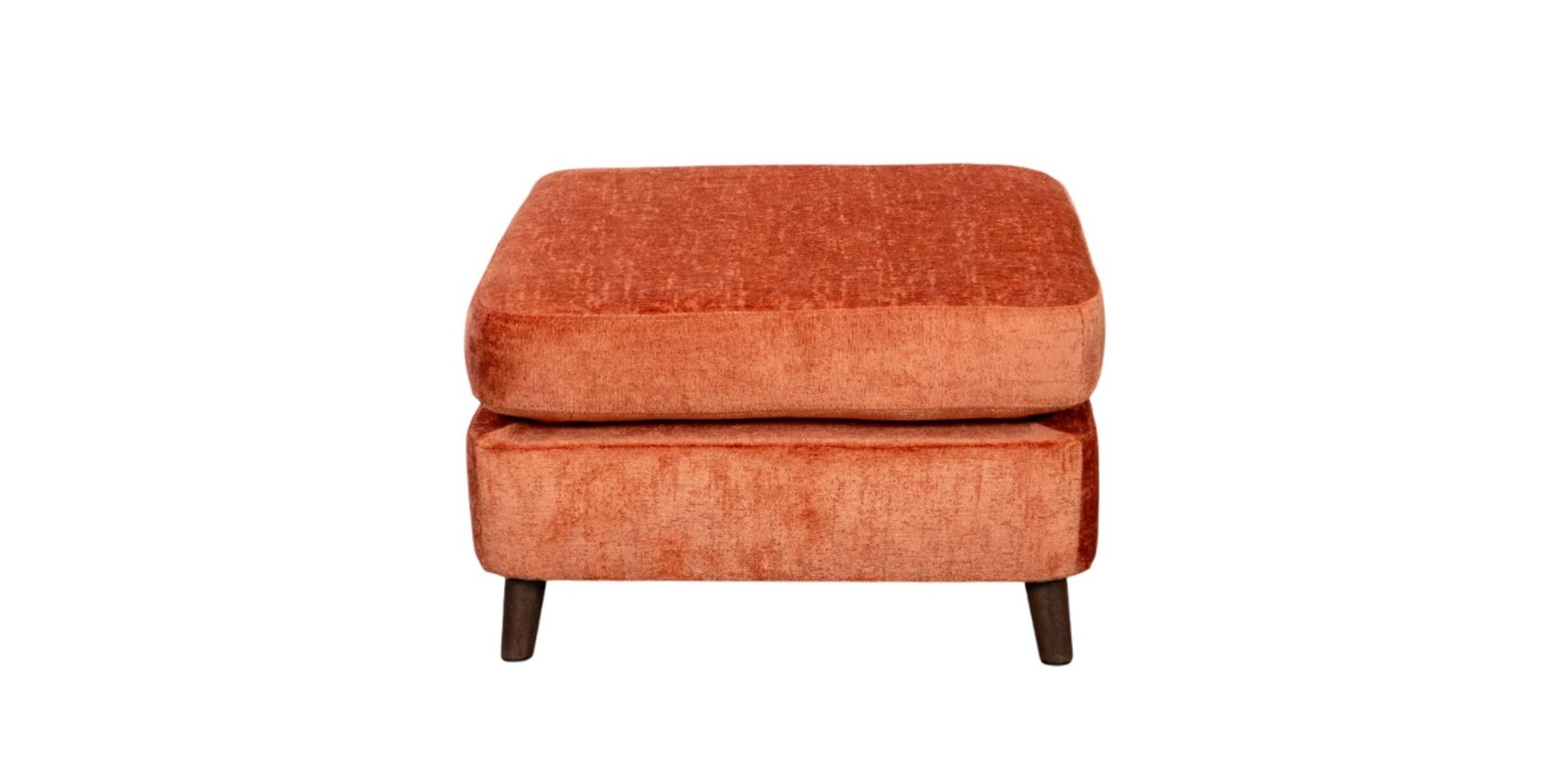 Urban Ottoman in Orange Fabric