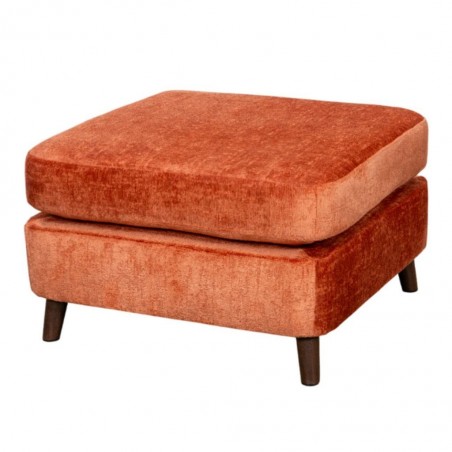 Urban Ottoman in Orange Fabric