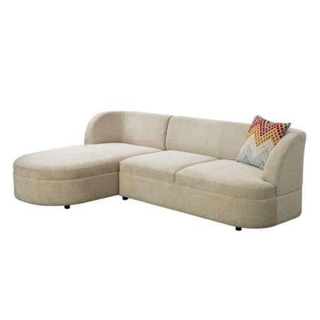 Juno LHF Chaise + RHF Arm 2 Str Fabric Beige