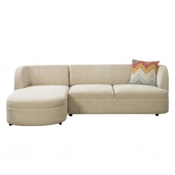 Juno LHF Chaise + RHF Arm 2 Str Fabric Beige