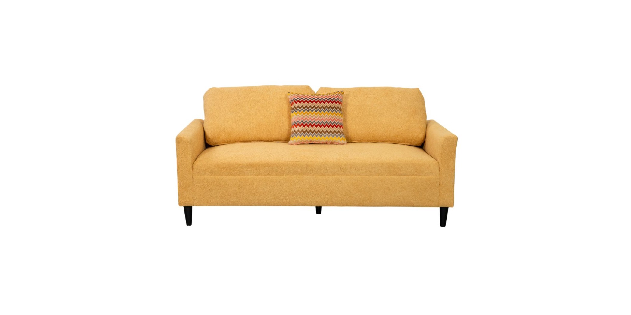 Fascino Sofa 3 Seater in Yellow Fabric