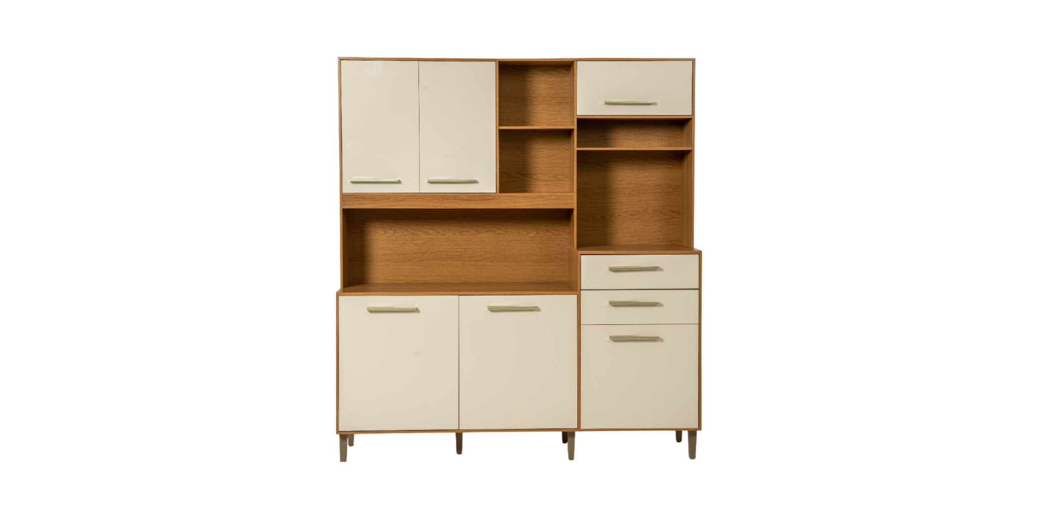 Salsa Kitchen Cabinet Ipe/Off White Cristal