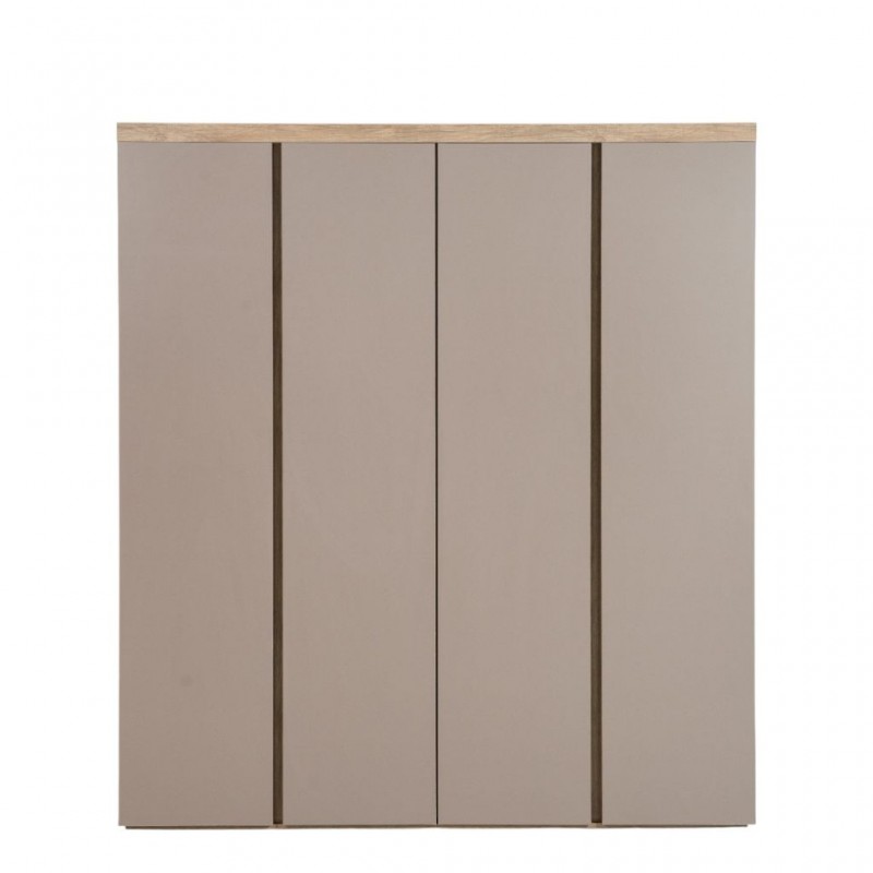 Garnelia Wardrobe 4 Doors Relic Oak & Smoky MDF/Particle Board