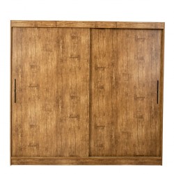 Chanelle Wardrobe 2 Doors Sliding Opera Walnut MDF
