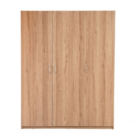 Elsa Wardrobe 3 Doors With Hanger MDF Red Oak