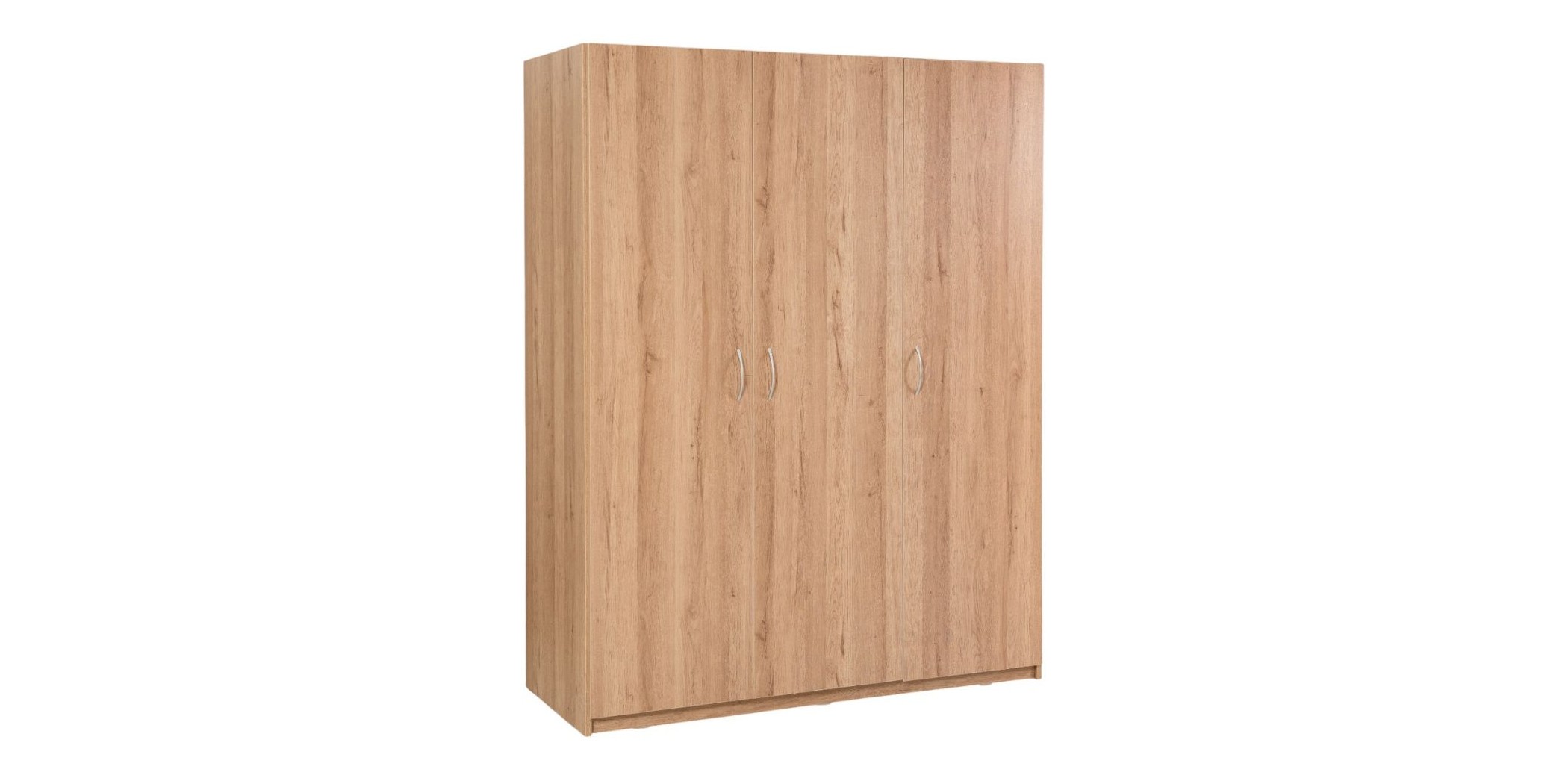 Elsa Wardrobe 3 Doors With Hanger MDF Red Oak