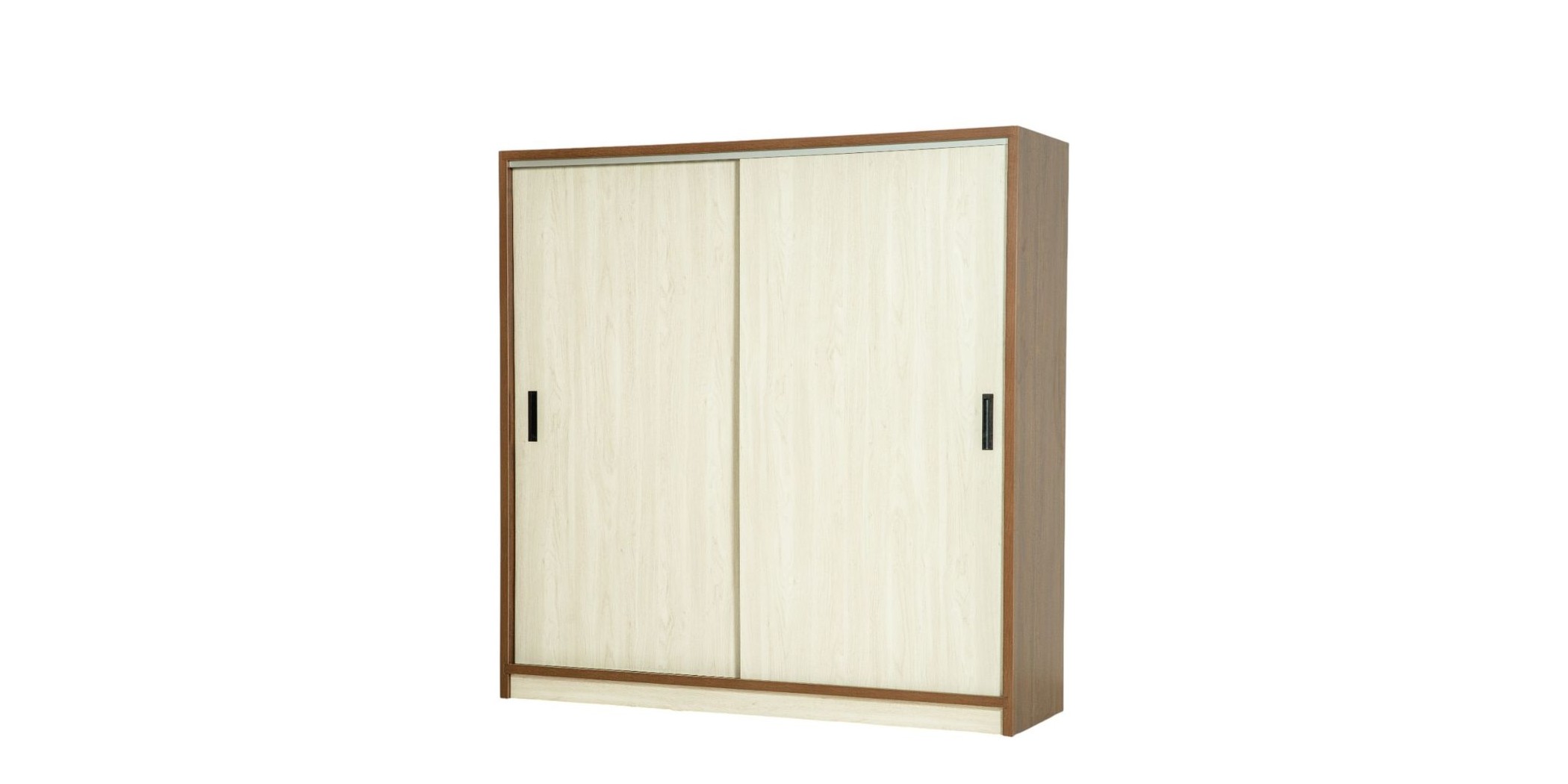Barcelona Sliding Wardrobe Dark Walnut & Ash Grey