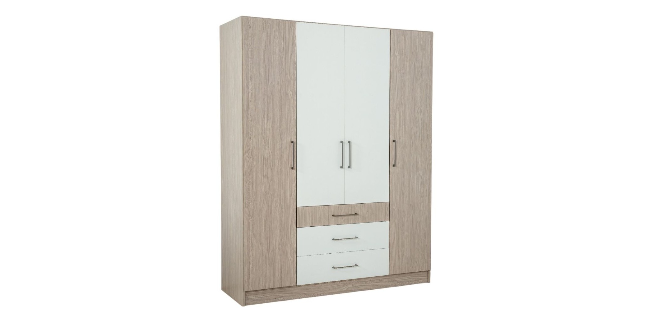 Latonia Wardrobe 4 Drs Gouache & White